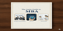 The Amity Guide to MBA Specialisations in International Business Fintech and Healthcare